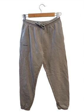 White Fox Boutique Taupe/Beige Drawstring Joggers- Size S